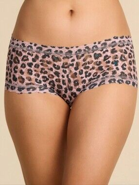 NWT Hanky Panky Signature Lace Boyshort Lucky Leopard Brown. Size: Small
